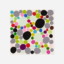 Polly Apfelbaum, Durham Dogwood, 2010, Variant woodblock print in colors on Sauders Waterford