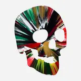Skull Spin Painting by Damien Hirst, 2009, acrylic on paper, sold Dec 2021