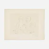 Alexander Calder, Untitled (Santa Claus VII), 1974, etching on Richard de Bas paper