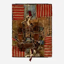 Joseph Amar, Cargo to Berlin, 1982, mixed media construction and found objects on canvas