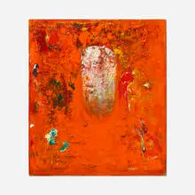 Jake Berthot, Untitled (Orange Painting), 1986, oil on canvas