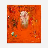 Jake Berthot, Untitled (Orange Painting), 1986, oil on canvas