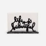 Thierry Guetta, Life is Beautiful - Dipped Black, 2020, acrylic dipped cast resin, Plexiglas
