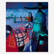 Elmar Rojas, Otros Temas del Torofuego, 1992, oil and acrylic on canvas