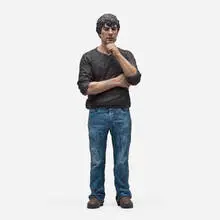 Sean Henry, Untitled (Blue Jeans), 2010, painted bronze