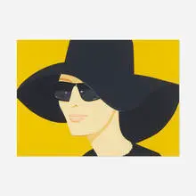 Alex Katz, Ulla in Black Hat, 2010, screenprint in 33 colors on Rives BFK