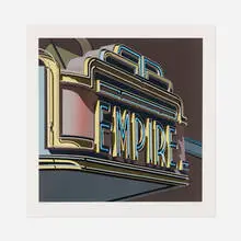 Empire by Robert Cottingham, 2012, lithograph in colors, sold Dec 2021
