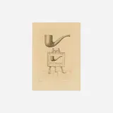 René Magritte, Ceci n‘est pas une pipe (Les Deux Mystères) (from L'Aube à l'Antipode), 1966, etching
