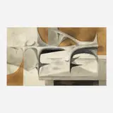 Bentley Schaad, Thorn Fragment, 1957, collage with paper, oil, graphite and ink on Masonite