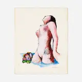 Benny Andrews, Rising Sun, 1972, oil and collage on paper