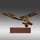 Sidney Gordin, 11-62, 1962, hammered bronze on rosewood base