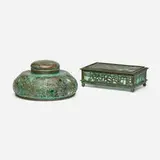 Tiffany Studios, Grapevine inkwell and Early box