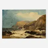 William Widgery, Seaside (Near Seaton, Devon), oil on canvas