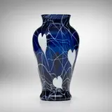 Free Hand Heart and Vine vase by Imperial Glass Company, c. 1925, hand-blown glass, sold Aug 2024