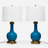 Théodore Deck, Table lamp bases, pair