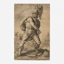 Hendrick Goltzius, Titus Manlius Torquatus (from the Roman Heroes series), c. 1586, engraving