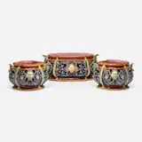 Copeland, Majolica jardinières, set of three