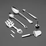 Tiffany & Co. and Various Makers, Collection of eight tabletop articles, sterling silver, .830 silver, stainless steel