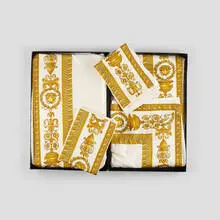 Gianni Versace, Full-size bed linens, pair, c. 1995, cotton
