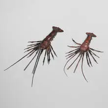 Gukei, Articulated okimonos of spiny lobster, set of two, patinated copper