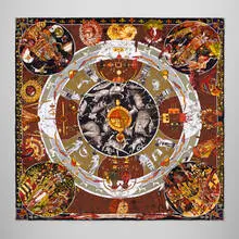 Kermit Oliver for Hermès, Mythologies des hommes scarf, silk
