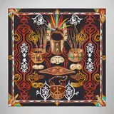 Antoine Tzapoff for Hermès, Le regard de l'arctique scarf, 2019, silk