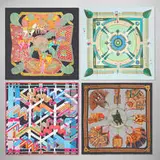 Hermès, Collection of four scarves