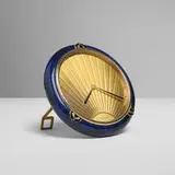 Claude Moliterni, 'Art Déco' Lapis table clock, c. 1989, brass, gilt brass, enameled metal, acrylic