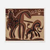 Picador et taureau by Pablo Picasso, 1959, linocut on Arches paper, sold Sep 2015