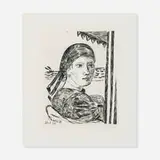 Max Beckmann, Minette, 1922, drypoint on paper