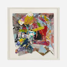 Sam Gilliam, Untitled, 1989, acrylic and collage on paper and board in artist's frame