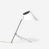 Anthony Ingolia, table lamp, 1951, steel, enameled aluminum