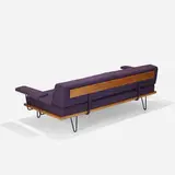 daybed, model 5088 by George Nelson & Associates, c. 1950, upholstery, birch, enameled steel, sold Sep 2015