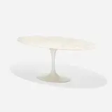 dining table, model 174M by Eero Saarinen, 1957, marble, enameled aluminum, sold Sep 2015