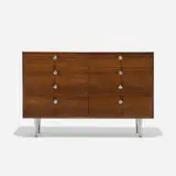 Thin Edge cabinet, model 5221 by George Nelson & Associates, 1952, rosewood, cast aluminum, sold Sep 2015