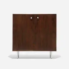 Thin Edge cabinet by George Nelson & Associates, 1952, rosewood, aluminum, sold Sep 2015