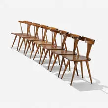 Planner Group dining chairs, set of seven by Paul McCobb, c. 1950, birch, sold Sep 2015