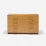 Eva Lisa Saarien Swanson, (Pipsan), cabinet from the Flexible Home Arrangements series, 1939 / 1948, birch, walnut, aluminum