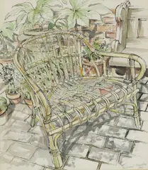 Untitled by Richard Bawden, watercolour 33.5 x 28cm ., sold Oct 2019
