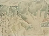 Jessica Dismorr, Untitled, watercolour 22.5 x 30.5cm Provenance: With Mercury Gallery