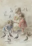 Dorothea Sharp, Untitled, watercolour over pencil 53 x 38cm .