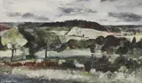 John Knapp-Fisher, Untitled, oil on board 46 x 76cm