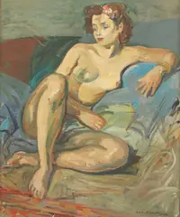 Untitled by André Planson, oil on canvas 72.5 x 60cm Provenance: With Galerie Romanet, sold Oct 2019