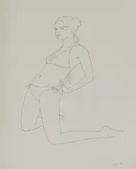 Untitled by Natasha Law, pen and ink 29 x 21cm ., sold Oct 2019
