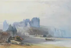 Rws William Callow, Dieppe from the sands, watercolour