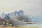 Rws William Callow, Dieppe from the sands, watercolour