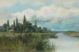 Henry John Kinnaird, Hayfield on the Thames, near Wargrave