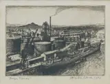 James McIntosh Patrick Obe Rsa Roi Are Lld, 'Briggs Refinery', etching