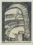 James McIntosh Patrick Obe Rsa Roi Are Lld, Course de Tauraux aux Arenes - Arles, etching