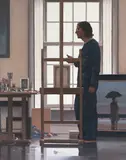 Jack Vettriano Obe Hon Lld, Artist in the Studio, 2001, oil on canvas